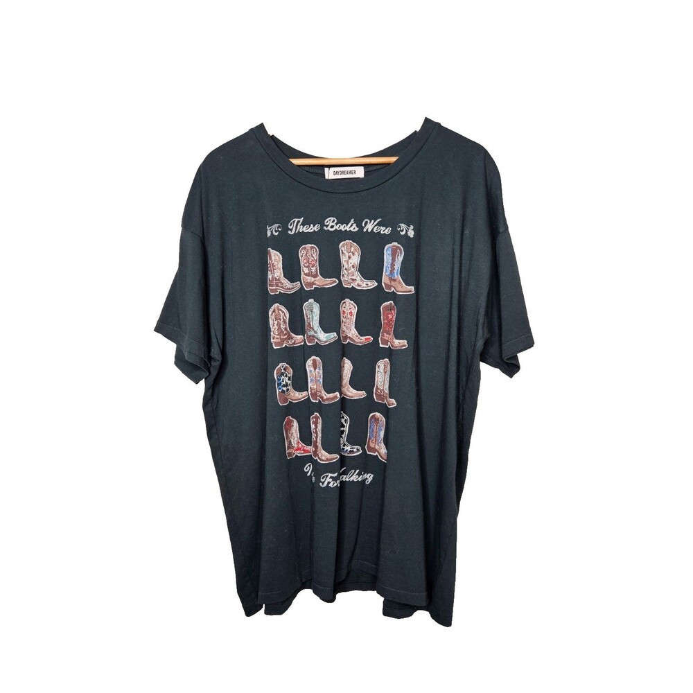 DAYDREAMER Merch Tee These Boots Were Made For Walking XL Western Cowgirl NWT